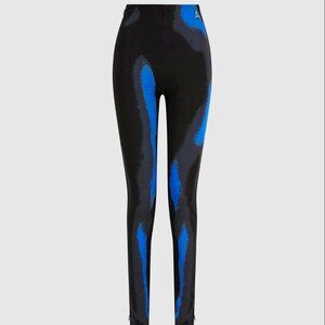Body Print Leggings from Maniere De Voir - Black/Blue, US 4